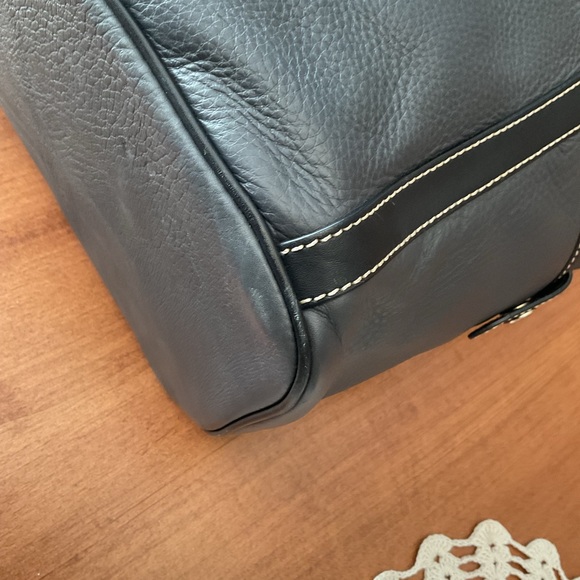 Dooney & Bourke Pebble Leather Dark Gray Tote w/ accessories - Picture 5 of 16